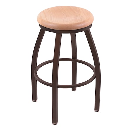 Holland Bar Stool Co 36" Swivel X-Tall Bar Stool, Brnz Finish, Nat Oak Seat X802